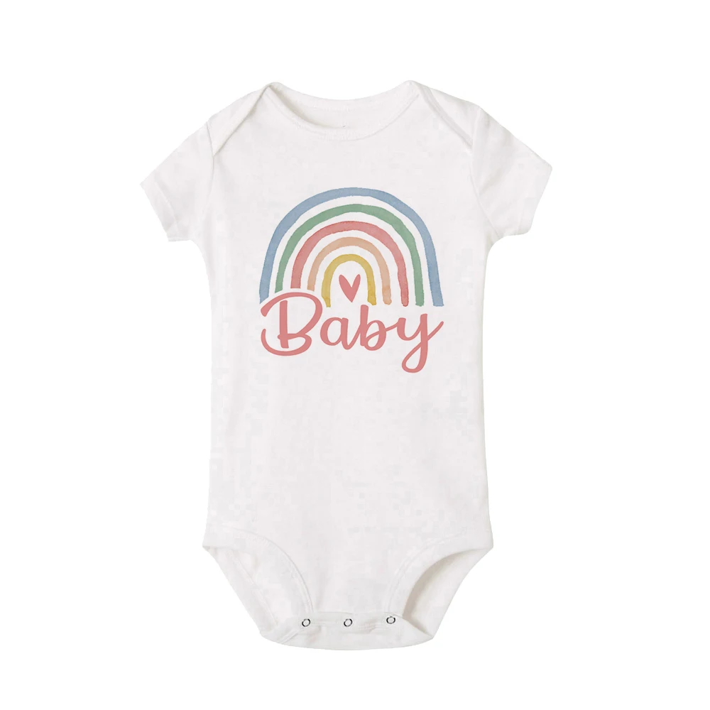 Rainbow Family Matching Outfit Dad Mom and Me Family Shirt Fashion Baby Bodysuits Brother Sisters Family Life Outfits Look - 5