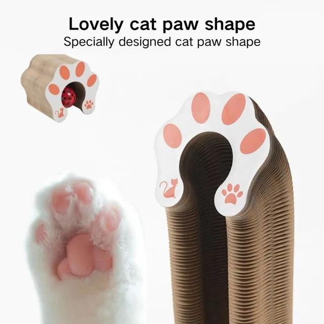Magic Organ Interactive Cat Toy Scratcher Board Pet Toy Foldable Eco-Friendly Cardboard Flexible Changeable Accordion Shape Toy 6
