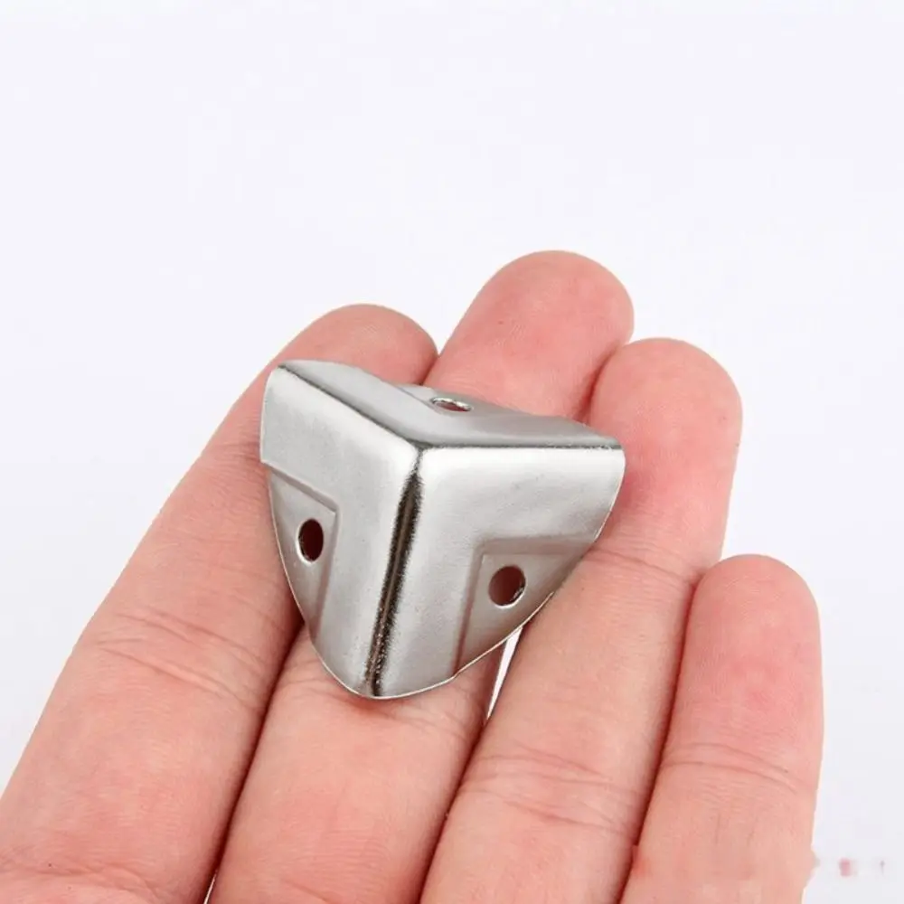 Description Picture 4 of item4Pcs Silver Corner Protector Furniture Hardware Antique Case Edge Guard Corner Cover Corner Bracket Box Corner