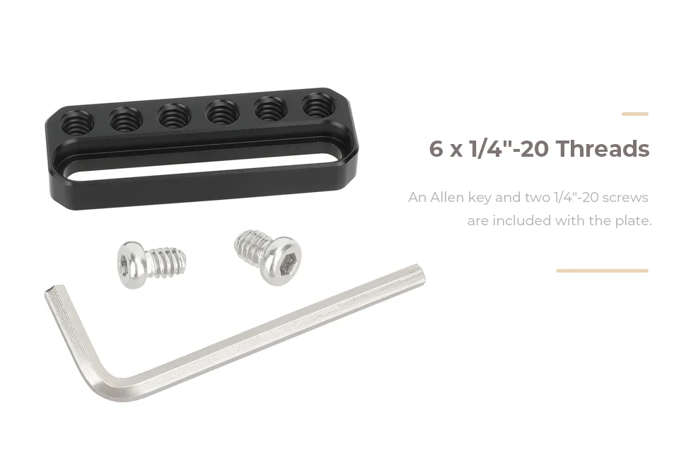 Mini Cheese Plate with Countersunk Slots and 1/4"-20 Threads Extension Cheese Ba