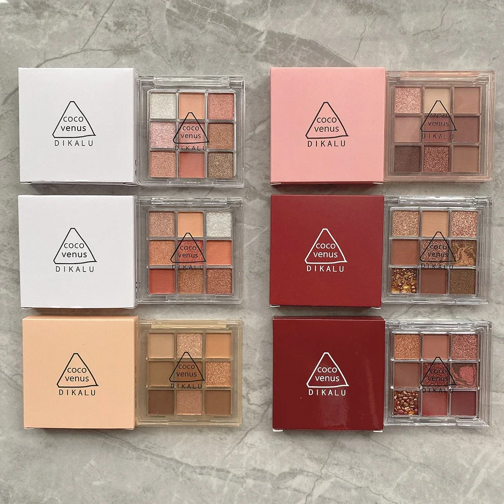 Eye Shadow Eye Shadow Plate 9 Color Matte Eyeshadow Palette Glitter Highlighter Shimmer Eyes Lasting Charming Makeup Cosmetic Acrylic Eye Shadows Pallete