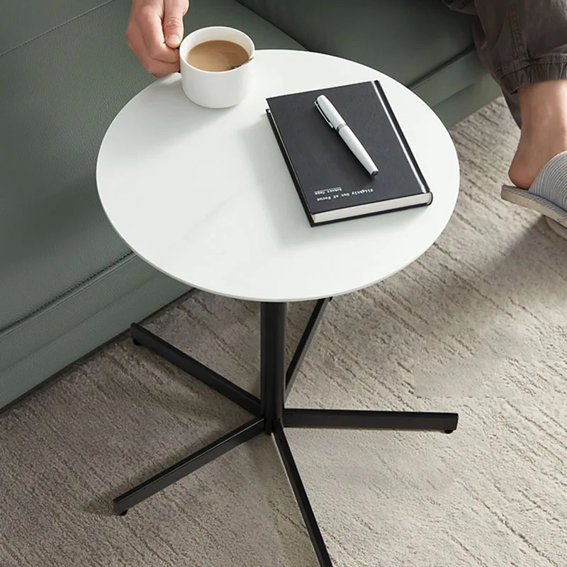 Couch Console Computer Side Table Round Corners Expandable Stone Cute Flush Coffee Tables White Tavolo Salotto Side Table SY50CT