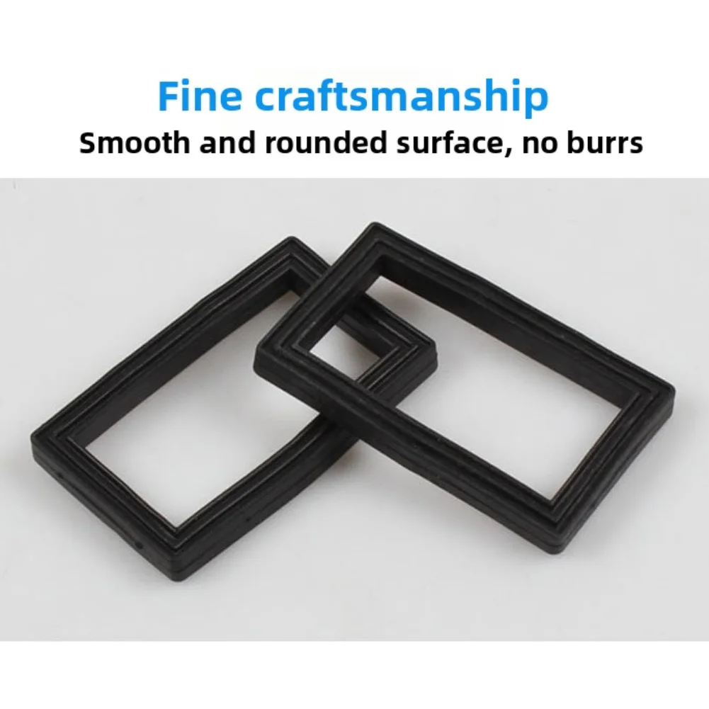 2 Pcs 블랙 58X35mm 주방 싱크대용 직사각형 고무 오버플로 와셔 가정용 주방 액세서리