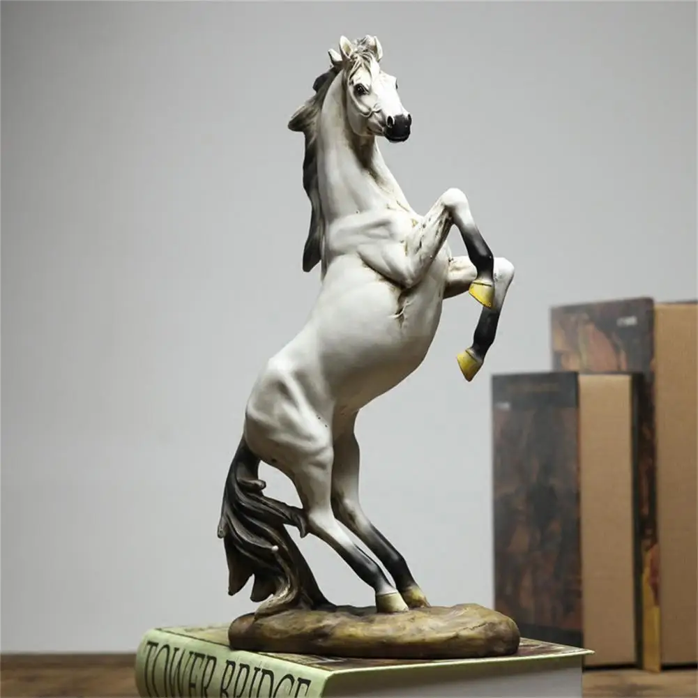 Wild Horse Stallion Statue Resin Figurine Art Mens Gift Home Office Desk  Decor