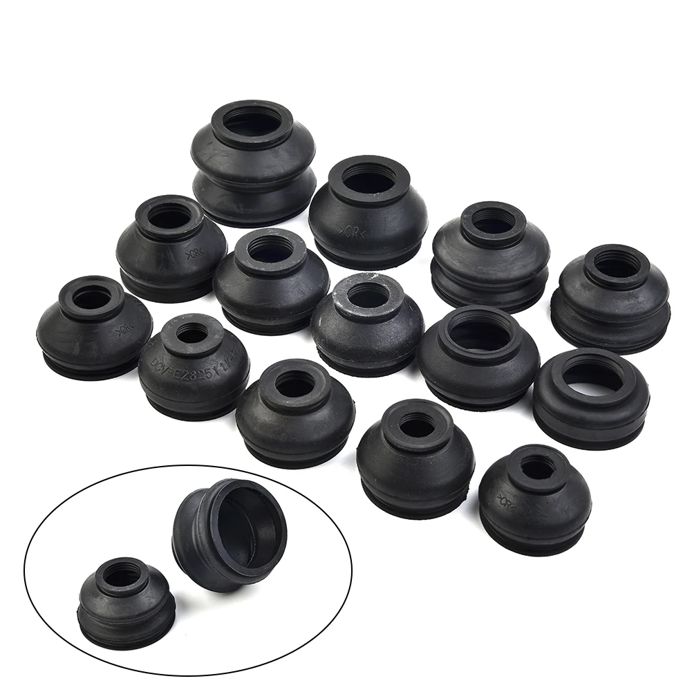 14pcs Ball Joint Boot Suspension Steering Dust Cover Track Tie Linkage Rubber Dust Boot Covers Track Rod End Replacement Kit car suspension parts atv ball joints