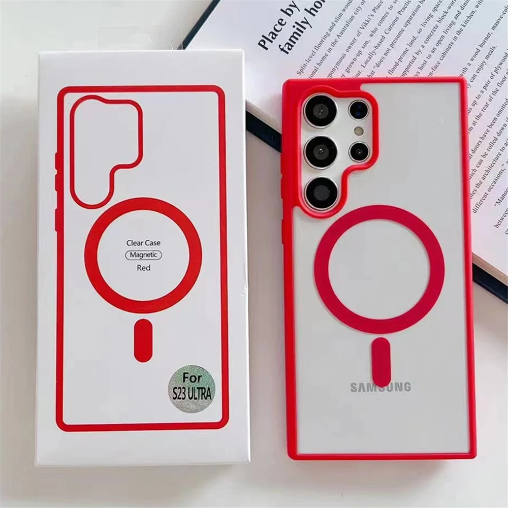 Luxury Clear MagSafe-Compatible Magnetic Wireless Charging Phone Case - Shockproof Cover