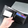 PU Leather Slim Short Wallets for Men Card Holders Ultra-thin Money Clips Luxury Designer Mini Men Wallet Driving License Holder 4