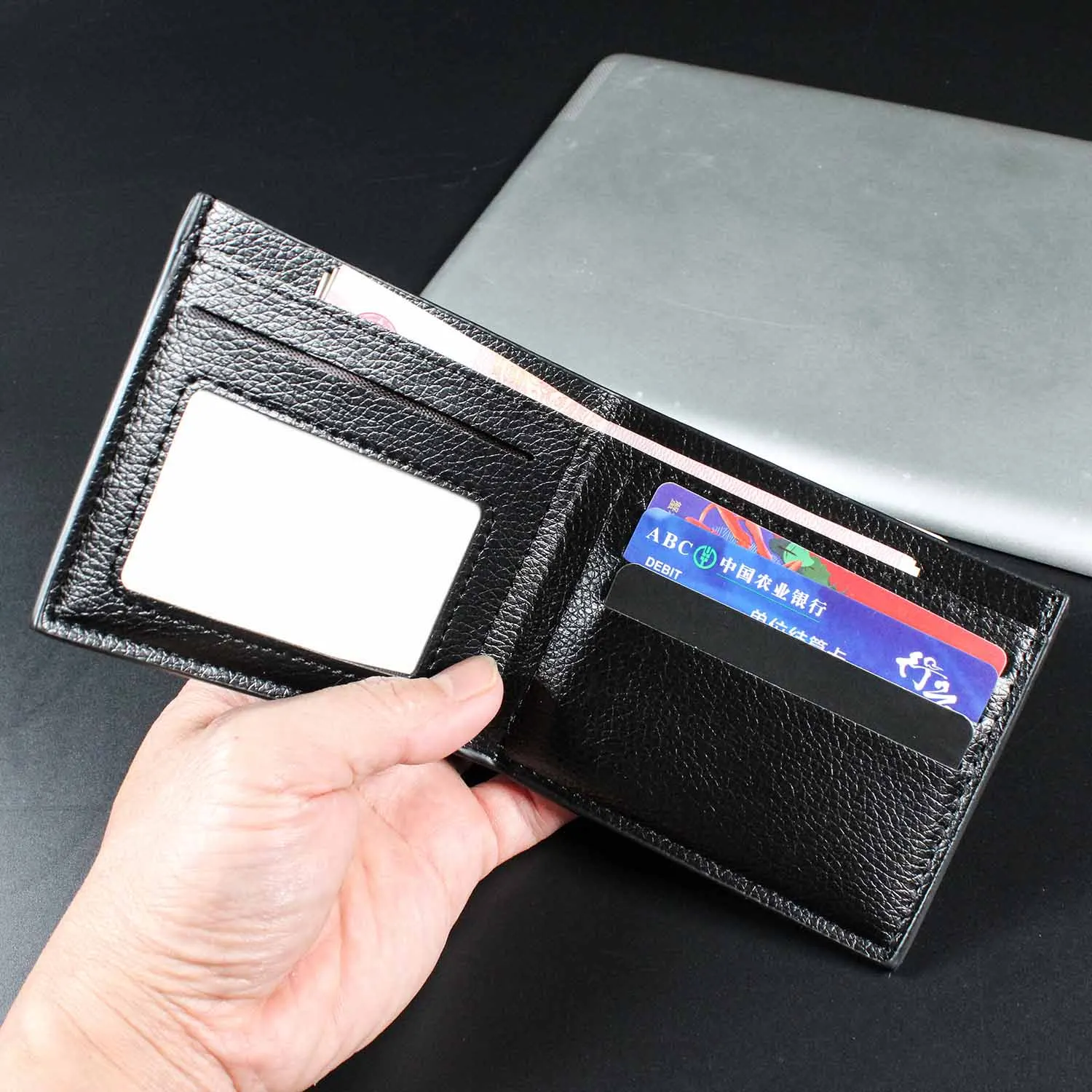 Vintage Lychee Texture Men's Wallets Short Style Coin Bag Multi Card Slots Card Holder Credit Card Bag Men Small Cash Purse 5