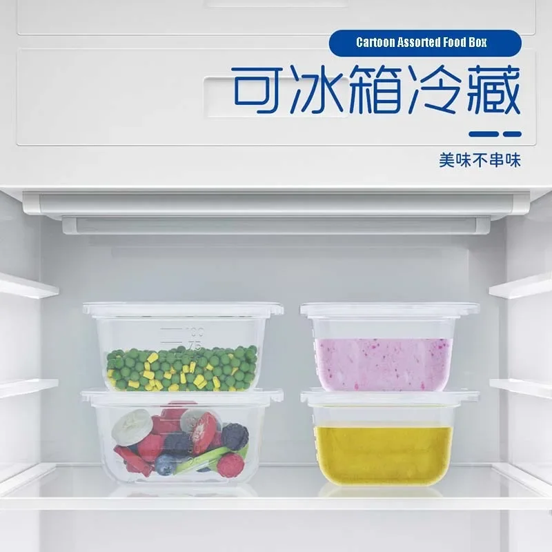 Baby Food Storage Snack Containers Baby Learning Dishes Auxiliary Bowl Portable Sealed Storage Boxs Can Microwave BPA Free