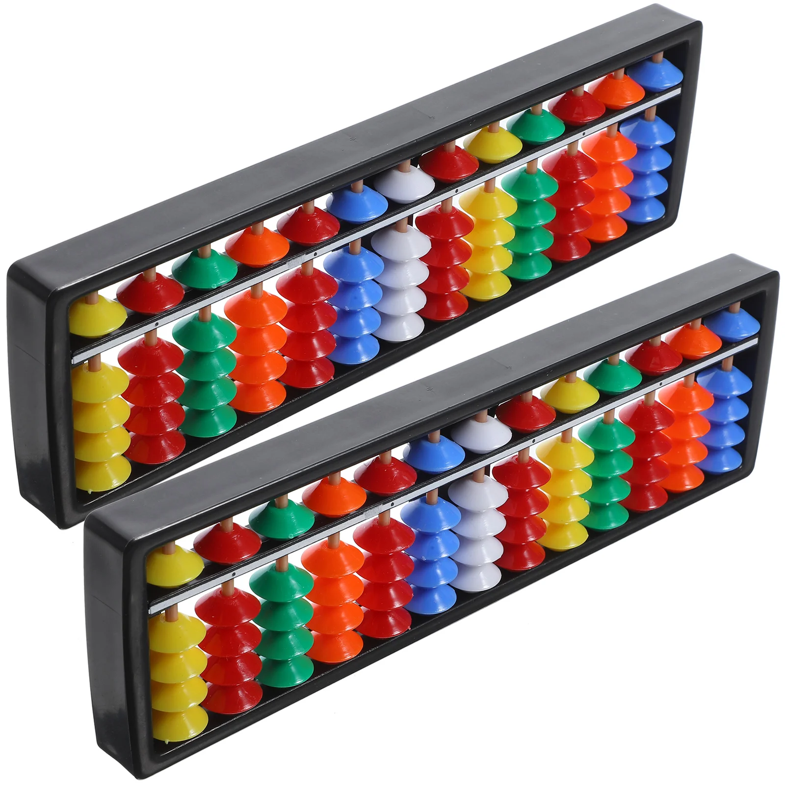 

2 Pcs 13- Rod Abacus Professional for Kids Math Portable Education Educational Abs Vintage Design Plastic