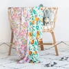 Kangobaby 2Pieces/Set 70% Bamboo+30% Soft Cotton Baby Swaddle Wraps Cotton Baby Muslin Blankets Newborn 100% Bamboo Muslin Quilt 1