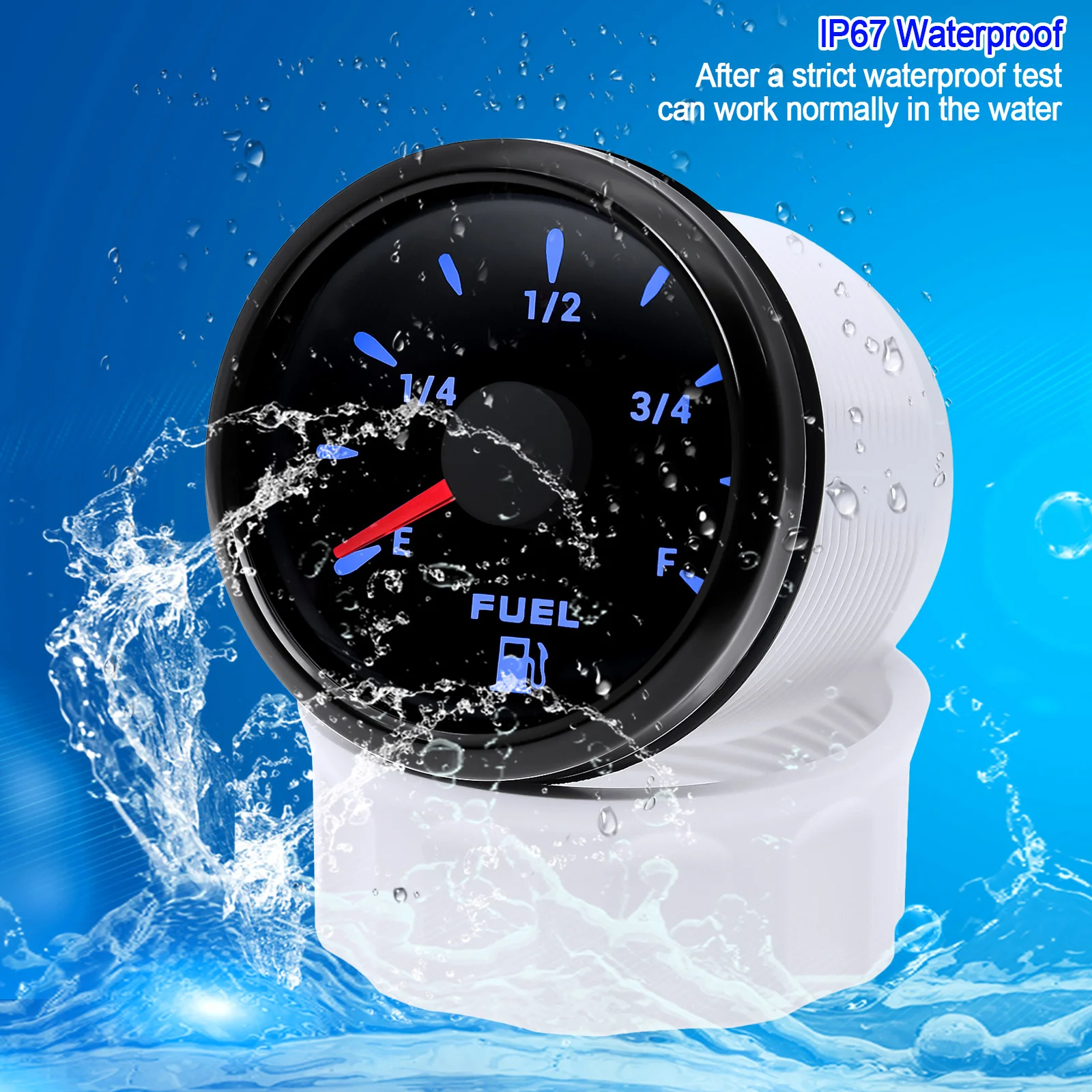Maßgeschneiderter Auto-Kraftstoffschwimmersensor 0–190 Ohm mit Kraftstoffstandsanzeige, 52 mm Öltank-Messanzeige für Boot, Yacht, 12 V, 24 V, wasserdicht – Detail 10