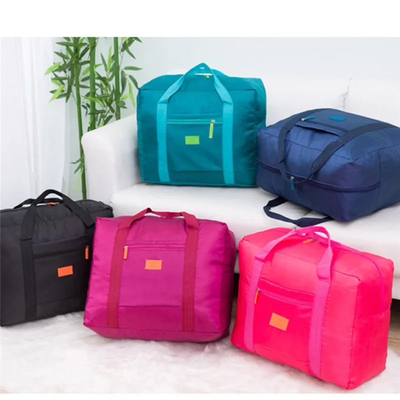 Travel Big Large Size Nylon Foldable Waterproof Luggage Bag Storage Carry-On Duffle Bag 42*17*35cm