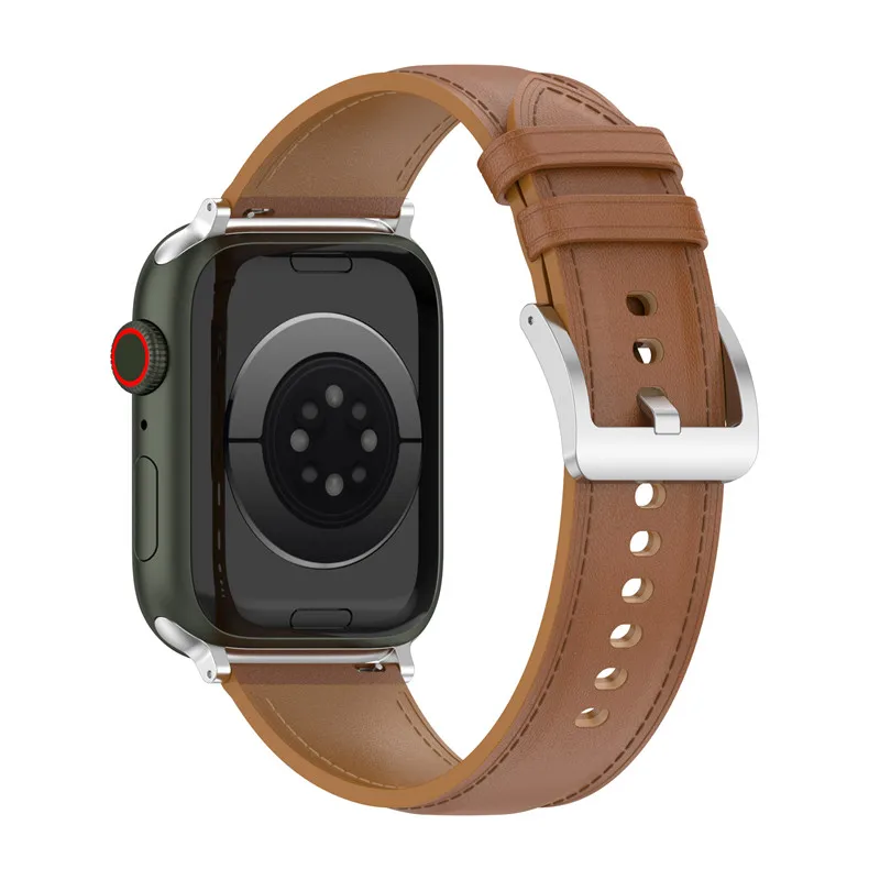 가죽 루프 팔찌 벨트 밴드 애플 시계 7 6 SE 5 4 42MM 38MM 44MM 40MM 스트랩 iWatch 41MM 45MM