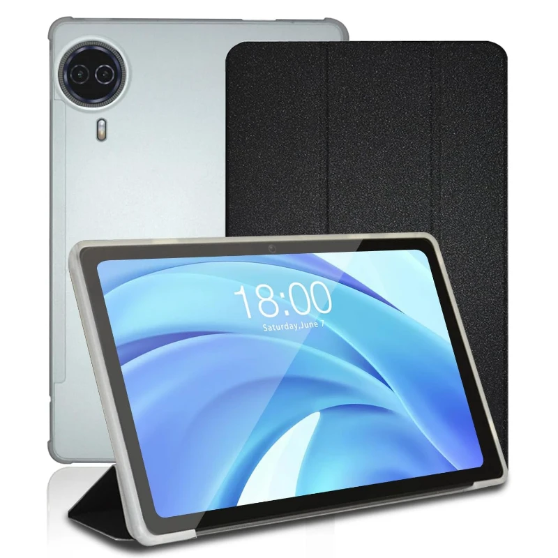 Slim Tri-Fold Stand Flip Cover Case with TPU Back