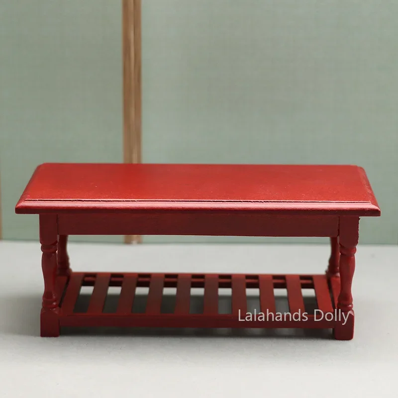 

1:12 Dollhouse Mini Wooden Desk, Big Coffee Table, Long Table Furniture Model for Dollhouse Furniture Decoration Accessories