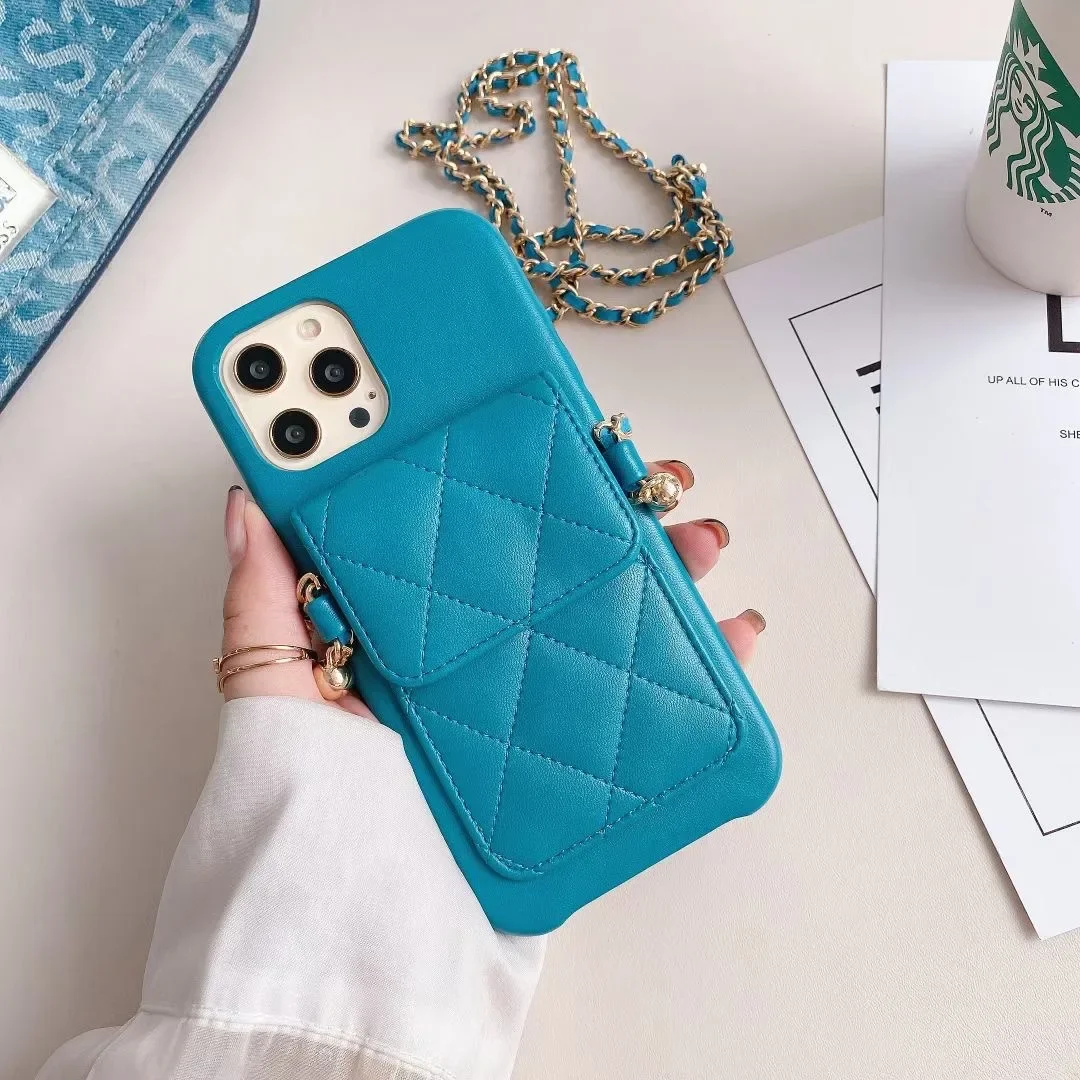 

Suitable for iPhone 14 Rhombic Diagonal Straddle Case 13 12promax Multi-function Card Package Xsmax 8plus 11pro Protection Cover