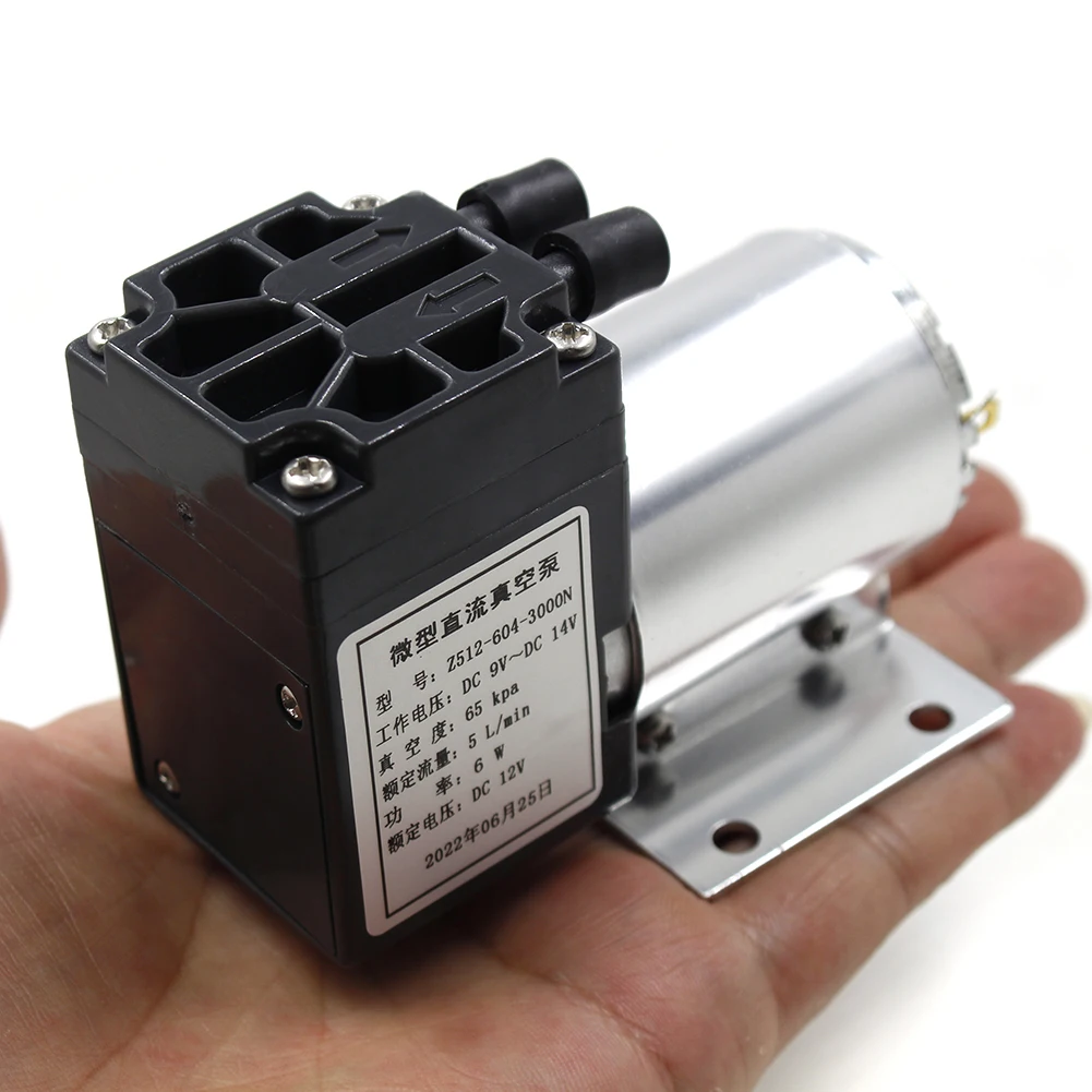 High Negative Pressure Suction Diaphragm Pump with Holder Mini Air Compressor Suction Pump DC 12V Air Booster 6W 65kpa air pump air compressor