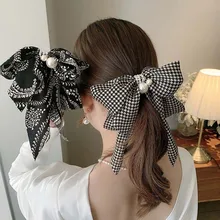 

Wild Big Bowknot Fashion Women Girls Hair Band Trendy Hairpin Casual Hair Clip Cute Ribbon Bow Plaid Ladies Hair Accessories