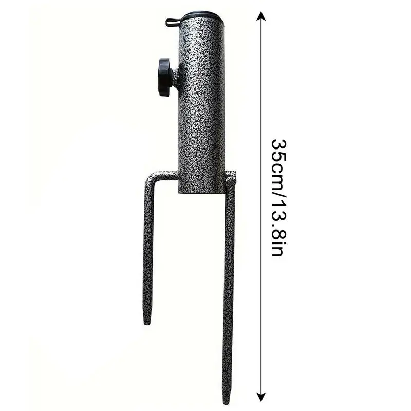 Yard Umbrella Anchor Beach Umbrella Metal Ground Holder Adjustable Heavy-Duty Round Beach Iron Holder For Garden