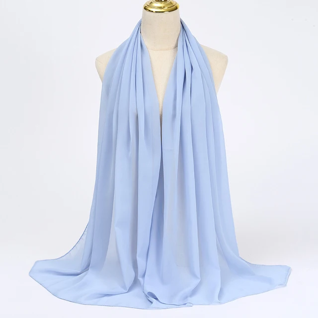 Foulard Hijab en mousseline de soie pour Femme, voile musulman ramadan ,hijab femme musulman,foulard musulmane pour femme, foulard mousseline en Jersey doux de haute qualité hijab islam voile femme musulman,70*180cm