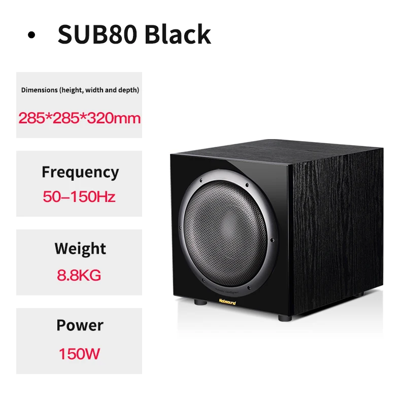 SUB 80 Subwoofer activo 8 Negro