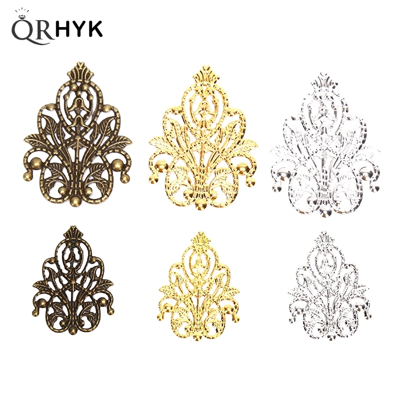 

10/20Pcs Mix Filigree Metal Crafts Hollow DIY Embellishments Findings Jewelry DIY Accessories