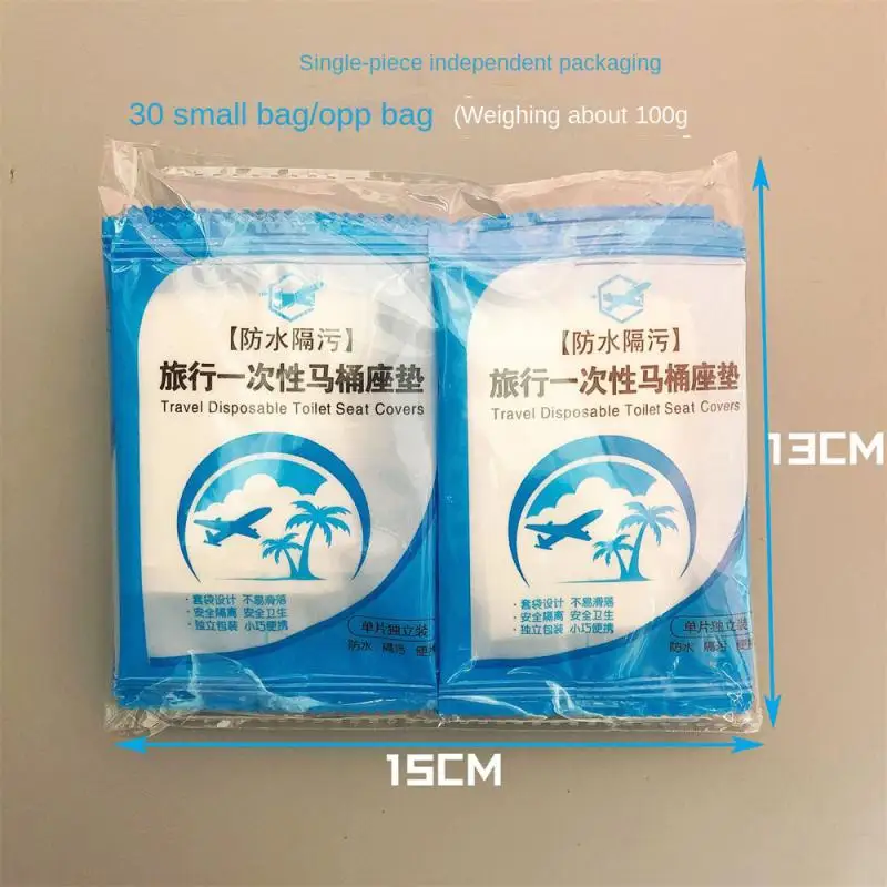 Disposable Toilet Seat Cover Mat Plastic Waterproof Toilet Cover Cushion Paper Bathroom Accessories