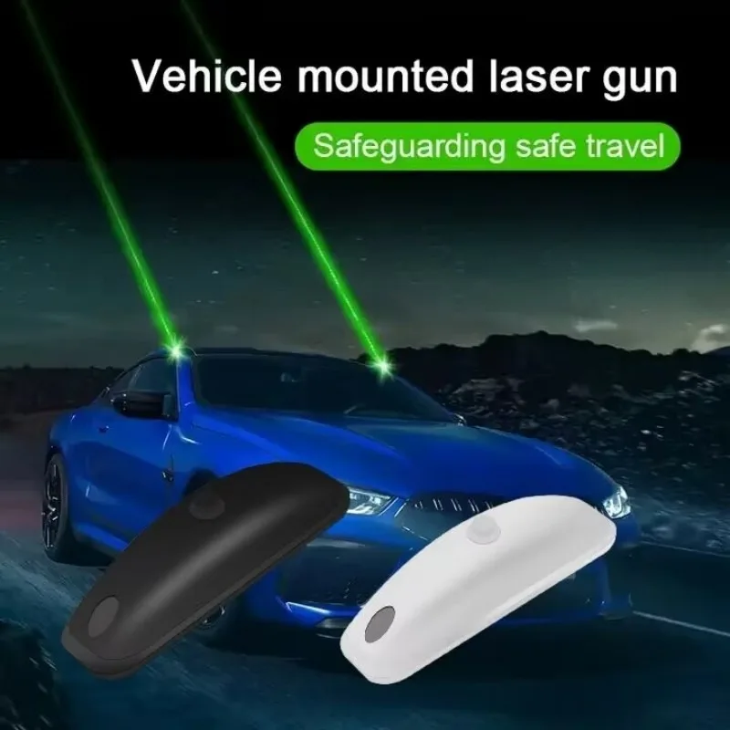 

Car Laser Fog Warning Light Strong Green Decorative Light USB Rechargeable Automotive Roof Laser Anti-Collision Tailgating Lamp