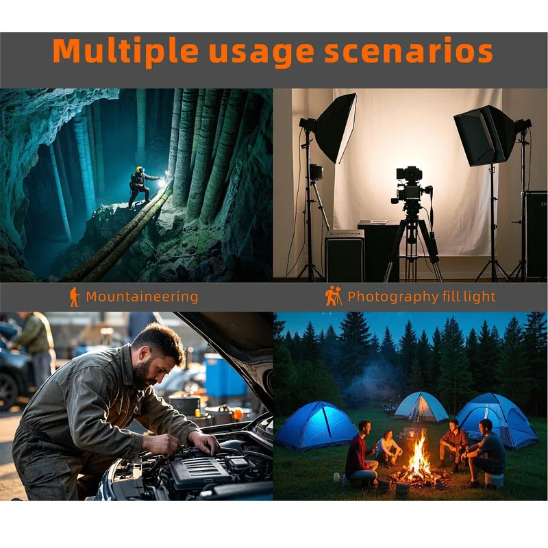 Solar Camping light 20000mAh Power Bank Charging Powerbank External Battery Portable Charger Spare battery For iphone Samsung 6