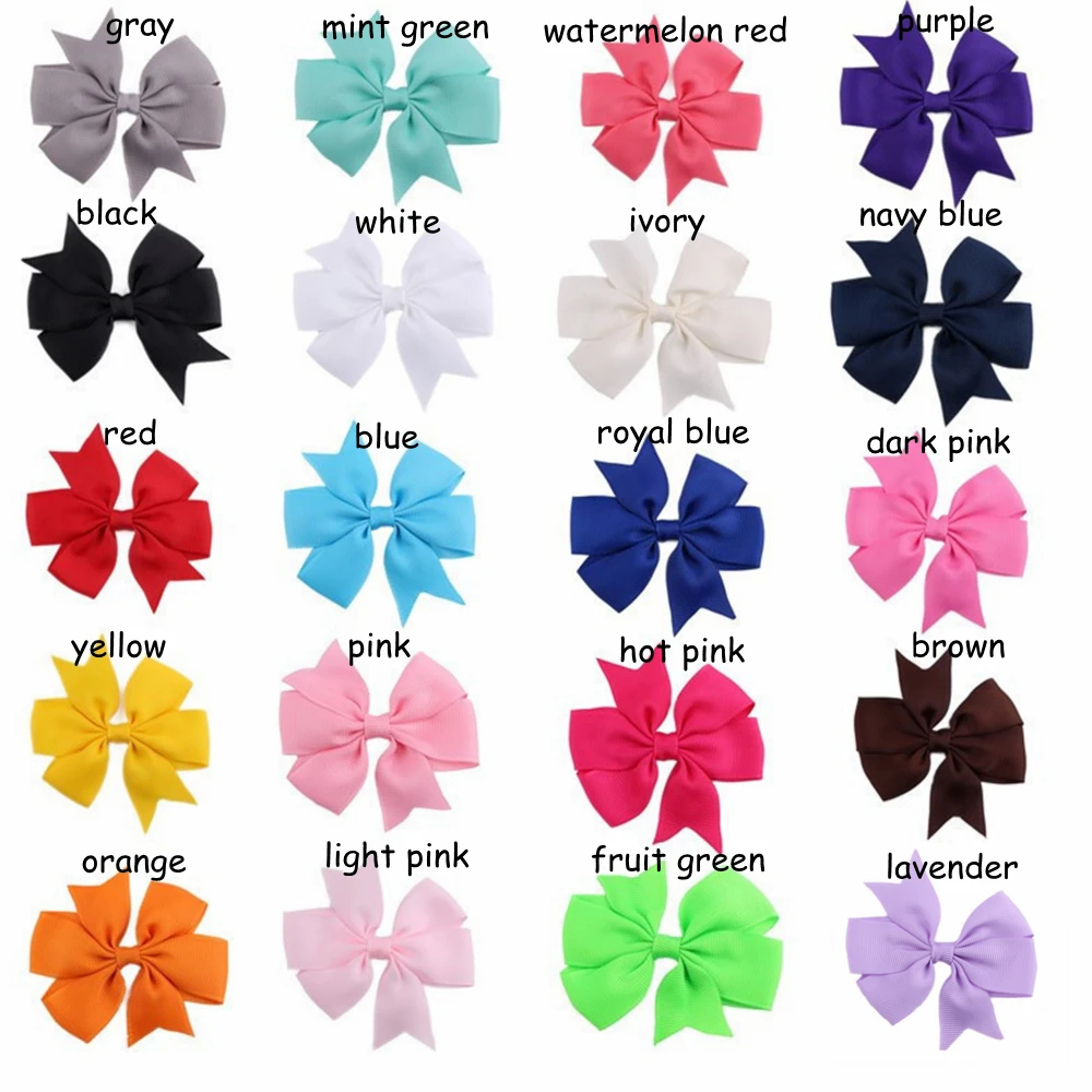 18PCS 8cm Ripsband Haar Bögen Keine Clips Boutique Haar Zubehör Blume Headwear DIY Zubehör für Stirnband – Detail 2