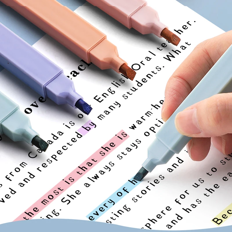 Double-Headed Highlighter Marker Highlighter Pen Marker Pen Student Office School Stationery 6pcs/set highlighter marker highlighter pen marker pen