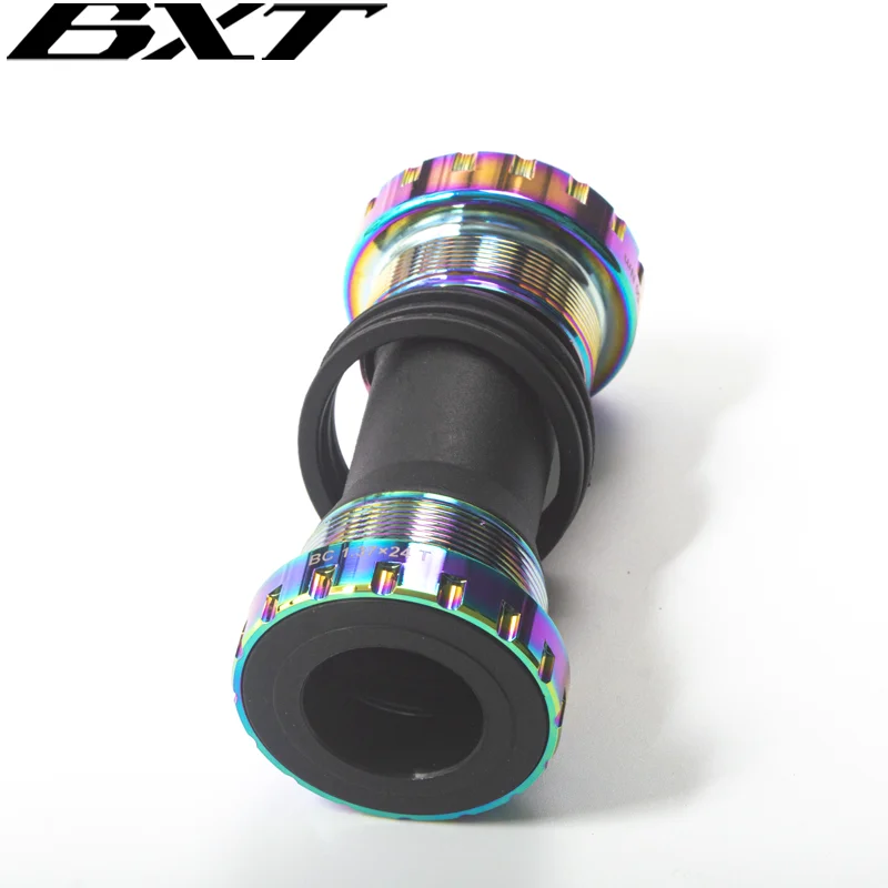 Bicycle Bottom Bracket Bicycle Bottom Bracket 68/73mm MTB Road Bike Bearings BB Cycling Aluminum Alloy Waterproof BSA For 24mm Spindle Crankset Parts