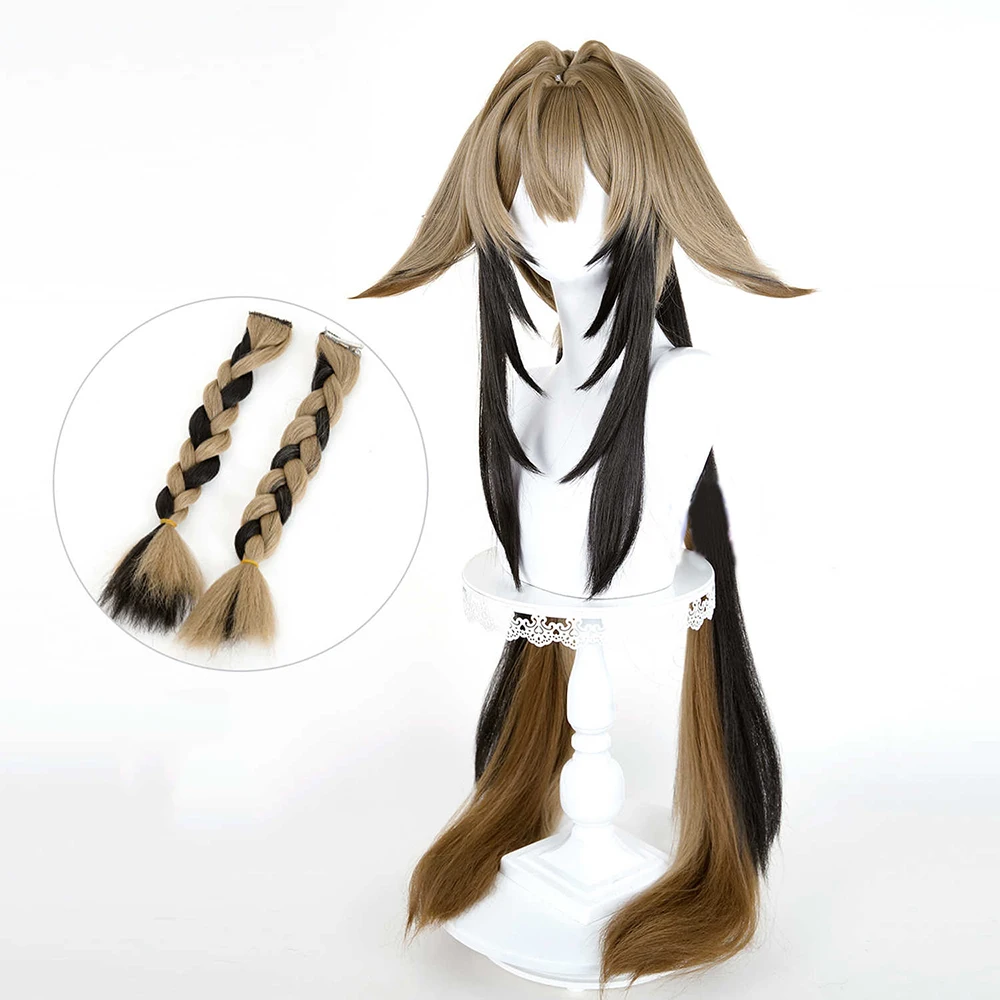 Zenless Zone Zero-Inspired Black-Yellow Gradient Synthetic Wig for Cosplay Events