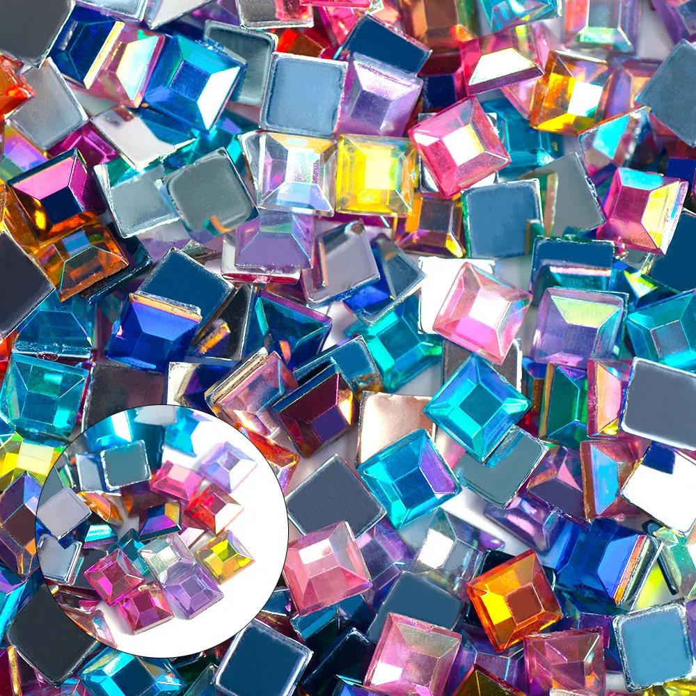 

6 мм/5000 шт., акриловые блестящие камни с плоским дном