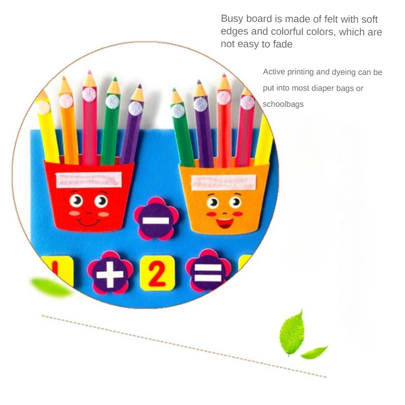 Felt Learning Board Children Educational DIY Toy Addition Subtraction Finger Arithmetic Teaching Enlightenment Board