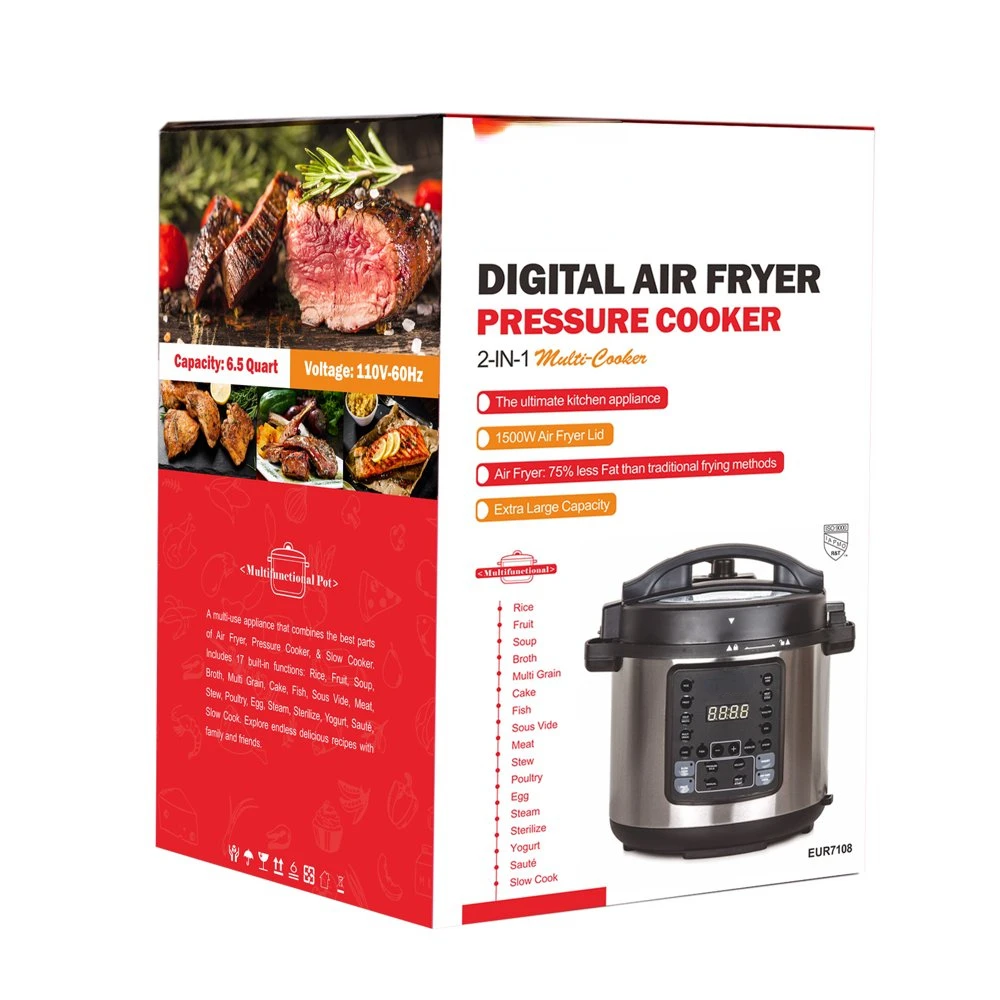 Fryer Pressure Cooker Slow Cooker Air Fry Steamed Dehydrate with 6.5 Qt -  AliExpress