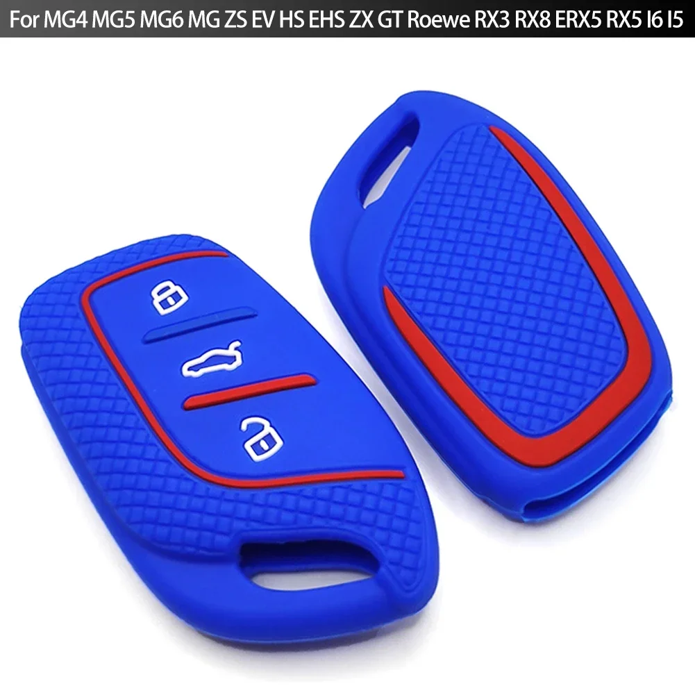 Premium Silicone 3-Button Key Fob Cover with Keychain - Durable Protection in Stylish Design