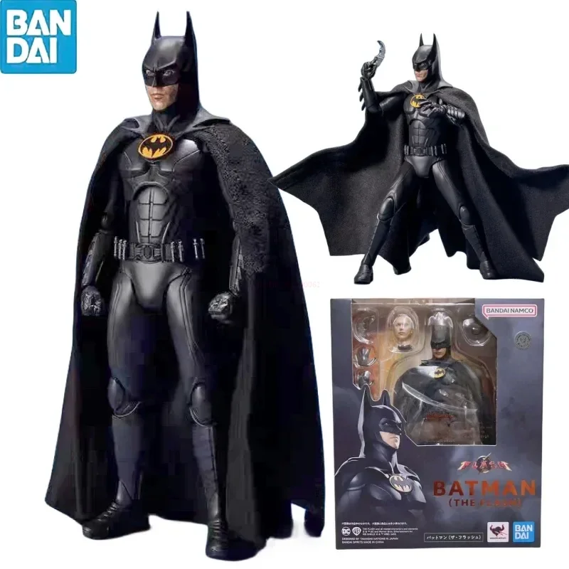 Originale Bandai Shfiguards The Flash (2023) Michael Keaton Batman Bruce Wayne Anime Figure Toys Genuine Shf Regali Di Compleanno