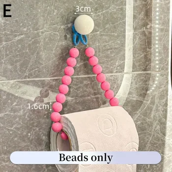 สีสันลูกปัดผู้ถือเนื้อเยื่อมัลติฟังก์ชั่ม้วนห้องน้ํา Rack Storage Organizer กระดาษ Home อุปกรณ์เสริมชั้นวางแขวน Toi F1Y1 7