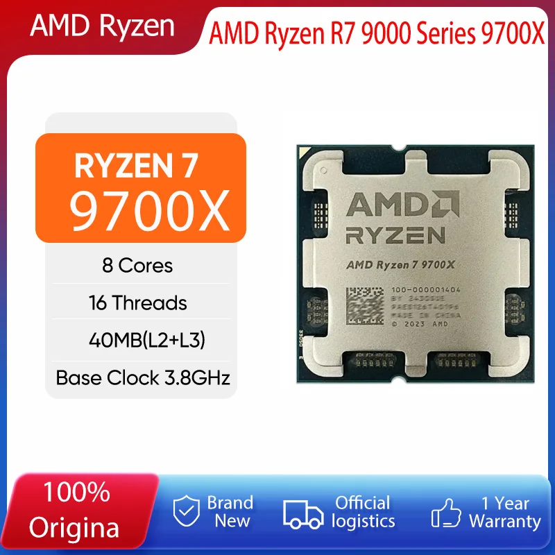 CPU AMD Ryzen7 9700X Buy the AMD Ryzen 7 9700X CPU 8 Core / 16 Thread - Max Boost