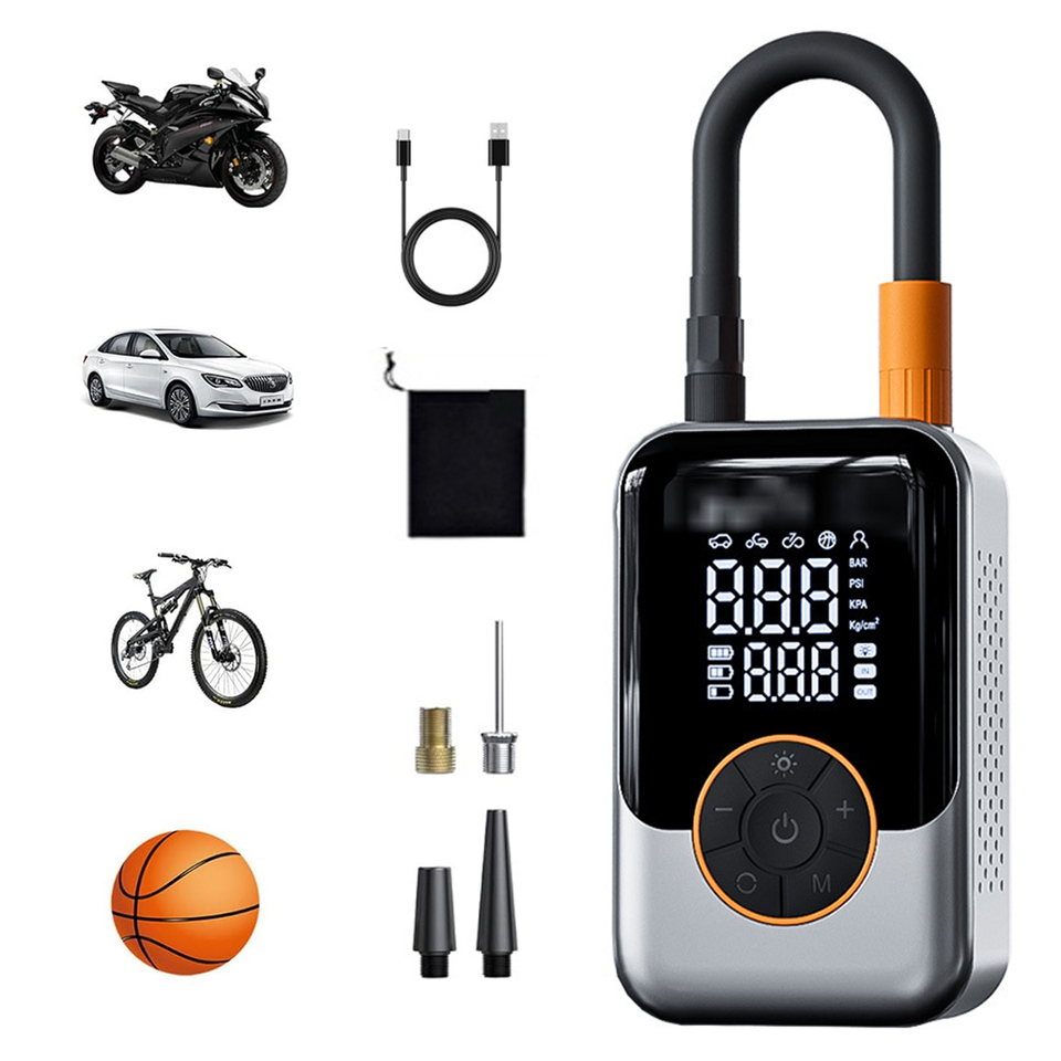 Mini portable air compressor, fast air replenishment, wireless tire inflator suitable for cars/motorcycles/bicycles/balls