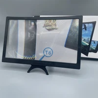 【12 Inch Large Screen 3D HD Amplifier Curved Screen Mobile Phone Screen Magnifier Smartphone Video Amplifier Stand Holder】 4