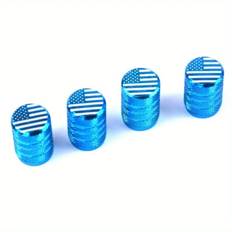 Vibrant Aluminum Alloy Tire Valve Dust Caps - Set of 10