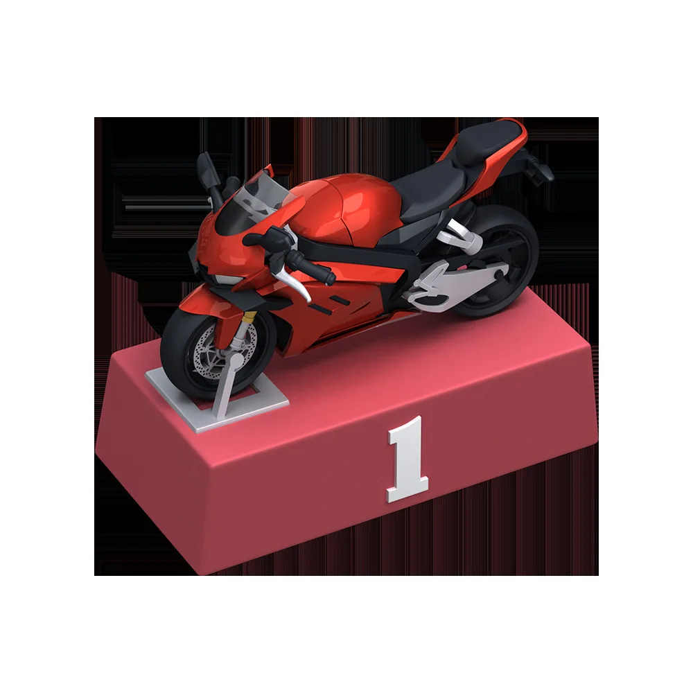 현실적인 ZX820rr 오토바이 3D 키캡, MX 스위치용 커스텀 기계식 키보드 키캡, 오토바이 장식, 바이커와 게이머를 위한 선물