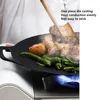 1pc BBQ grill pan Medical stone Coating Non-stick Marble Camping Round Griddle with Handle for Baking Grill BBQ 5