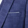 Jacket Vest Pants High -end Brand Plaid Official Business Office Suit 3Pcs or 2pcs Set Bride's Wedding Dress Party Male Suits 5