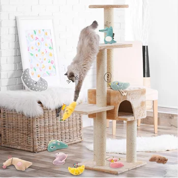 Cartoon Plush Cat Chew Toy 2