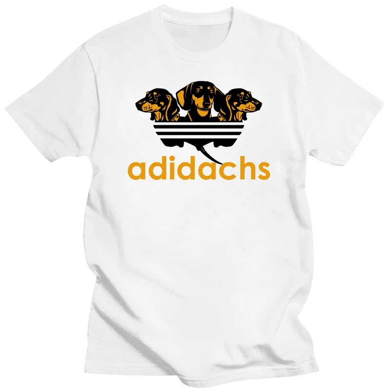 Новинка, забавная футболка adidachs daschund Essential, блузка, рубашки, футболки с графическим рисунком, короткая футболка, мужские футболки больших и высоких размеров