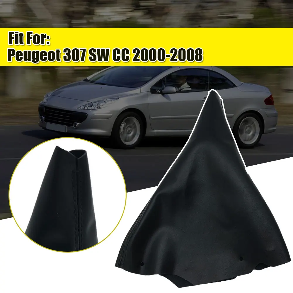 

PU Leather Dustproof Cover Gear Stick Gaiter Shift Lever Boot Case Collar for Peugeot 307 SW CC 2000-2008 Gear Shift Collars